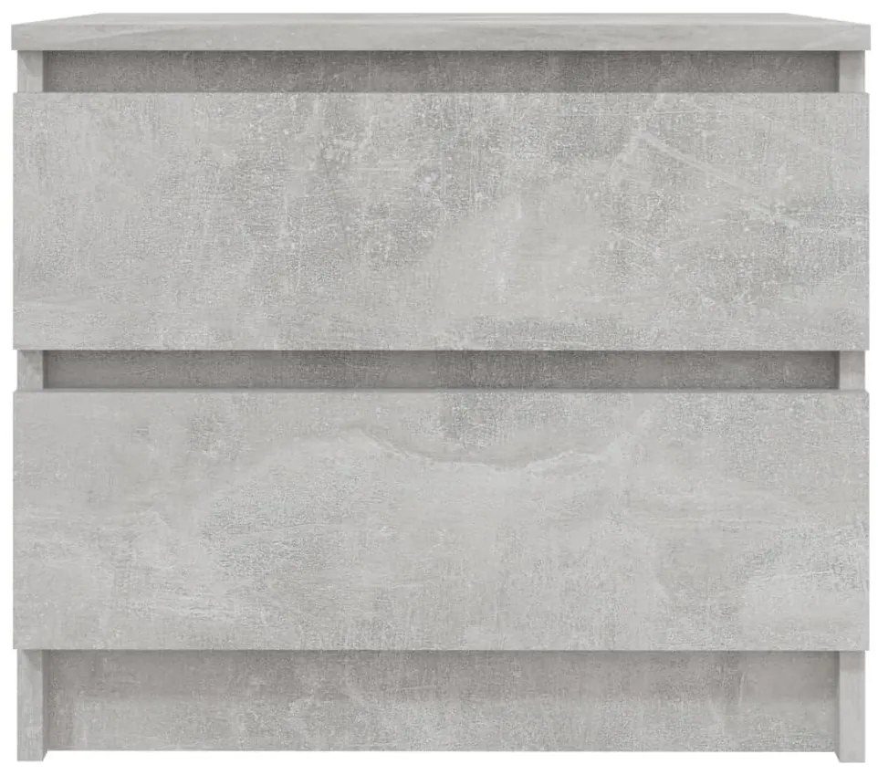 2 db betonszürke szerelt fa éjjeliszekrény 50 x 39 x 43,5 cm