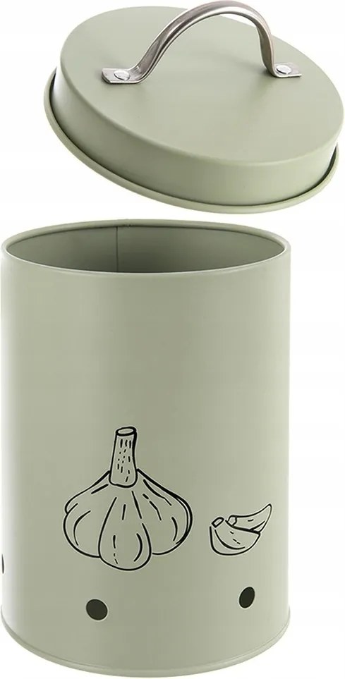 Zöldség-gyümölcs tároló fém konyhai konzervdoboz szellőzőnyílásokkal 1,4L