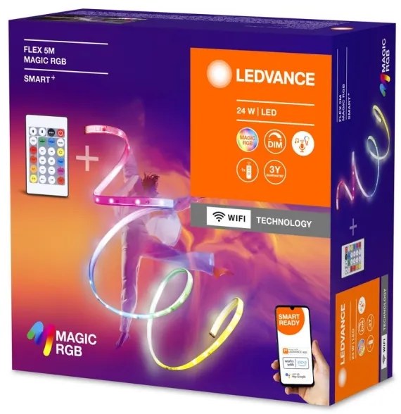 Ledvance - LED RGB Dimmelhető szalag SMART+ MAGIC FLEX 5m LED/24W/230V Wi-Fi+ távirányító