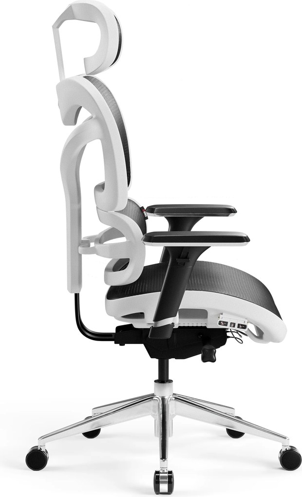 Ergonomikus irodai szék, fehér-fekete: Diablo V-Commander