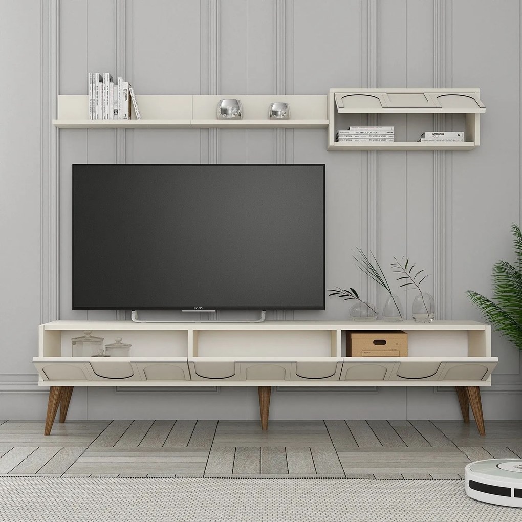 TV szekrény Lyon 2 - Krém, Diós