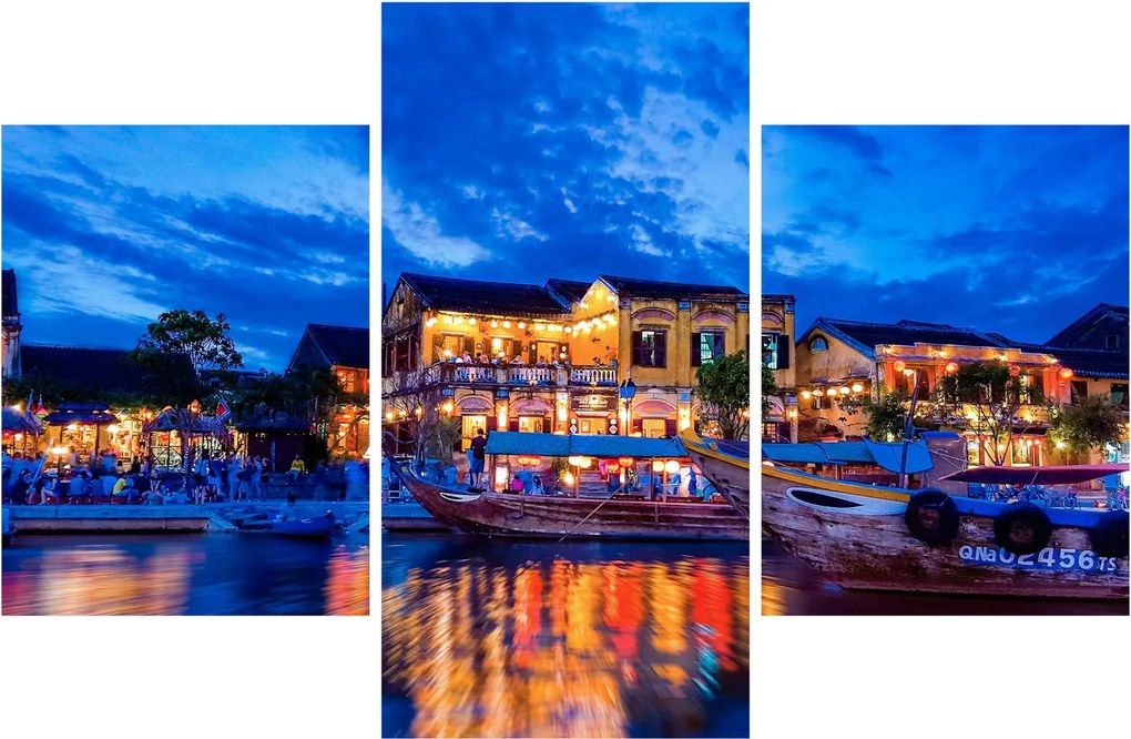 Egy kép Hoi An éjszakai városáról, Vietnam (90x60 cm)