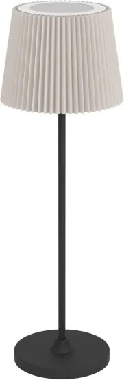 Eglo 75934 - LED dimmelhető, tölthető asztali lámpa LEONERO LED/3,8W/5V 2000mAh fekete/krémszínű