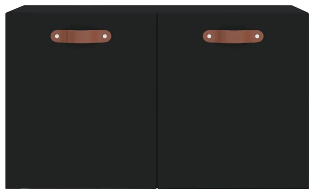 fekete szerelt fa faliszekrény 60 x 36,5 x 35 cm