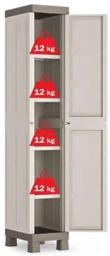 Keter Egyajtós keskeny zárható Excellence műanyag szekrény