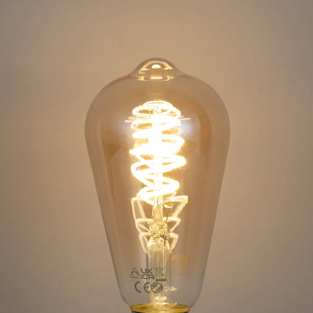 3 darabos intelligens E27-es dimmelhető LED izzókészlet ST64 4,9W 320 lm 2500K Zigbee Smart Hub-bal