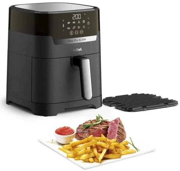 Tefal - Forró levegős sütő 4,2 l EASY FRY&amp;GRILL 2in1 1550W/230V fekete