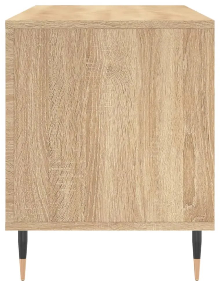 sonoma tölgy színű szerelt fa hanglemezszekrény 100x38x48 cm