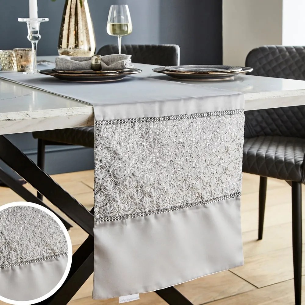 Mikroszatén asztali futó 33x180 cm Deco Sequin – Catherine Lansfield