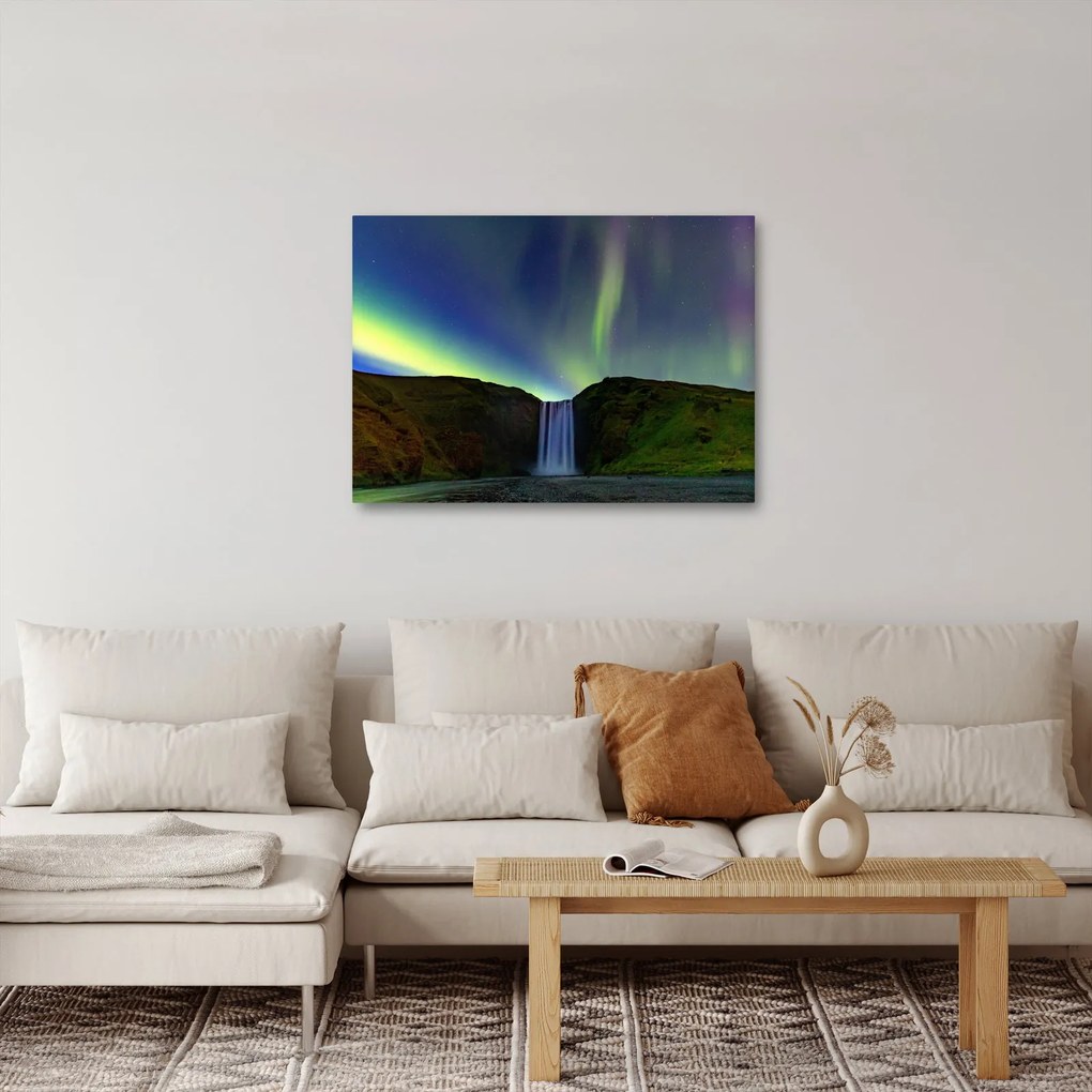 Kép - Aurora Borealis Izlandon (70x50 cm)