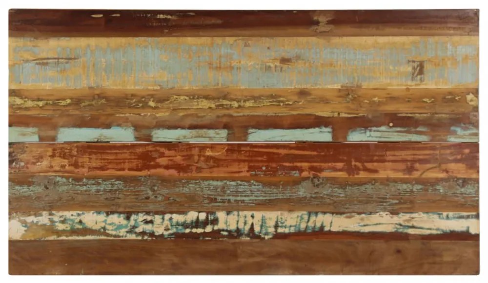 tömör újrahasznosított fa étkezőasztal 140 x 80 x 76 cm