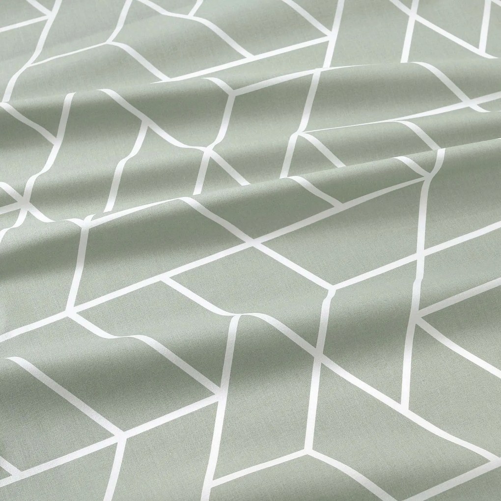 Goldea pamut ágyneműhuzat - mozaik minta, zsálya alapon 140 x 200 és 70 x 90 cm