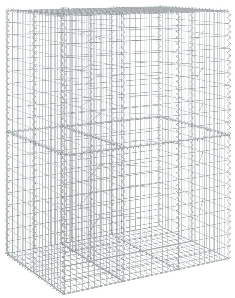 horganyzott vas gabion kosár fedéllel 150 x 100 x 200 cm