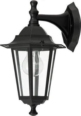 RÁBALUX 8202 VELENCE Klasszikus Kültéri Fali Lámpa Fekete E27 IP44