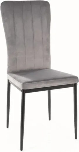 Szürke velúr kárpitozott szék étkezőbe, konyhába, nappaliba Vigo XX