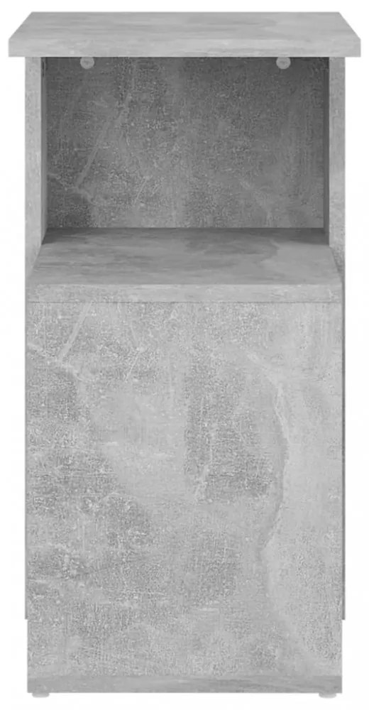 betonszürke szerelt fa kisasztal 36 x 30 x 56 cm