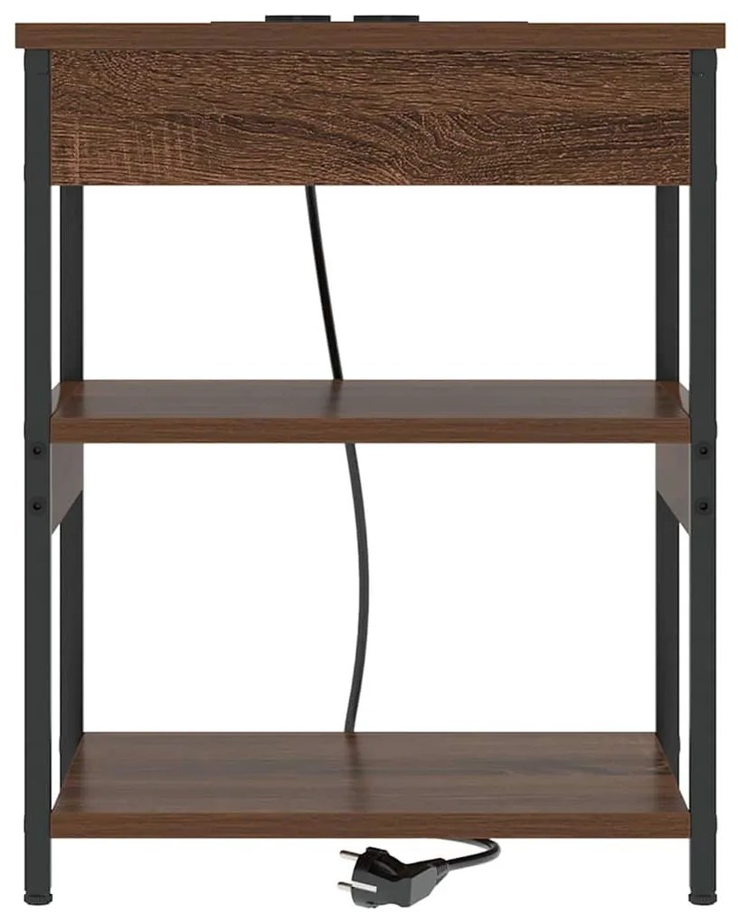 Éjjeli Szekrények 2 pcs barna tölgy 41 x 31 x 51 cm Faanyag