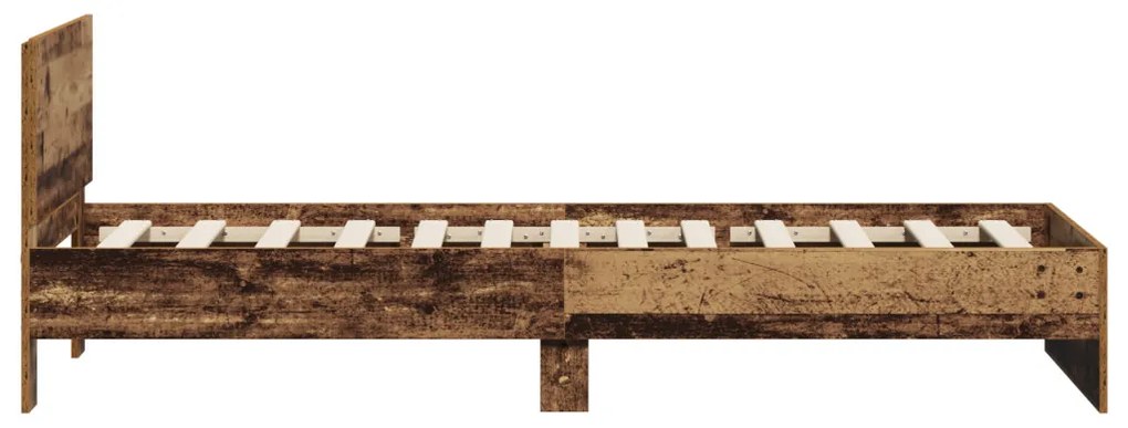 ágykeret matrac nélkül fejtámlával Viharvert fa 90x190 cm