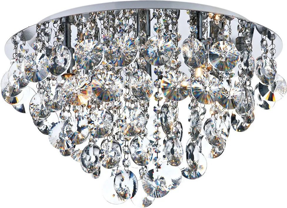 DAR LIGHTING JES5450 JESTER Kristály Mennyezeti Lámpa Csiszolt Króm G9 IP20