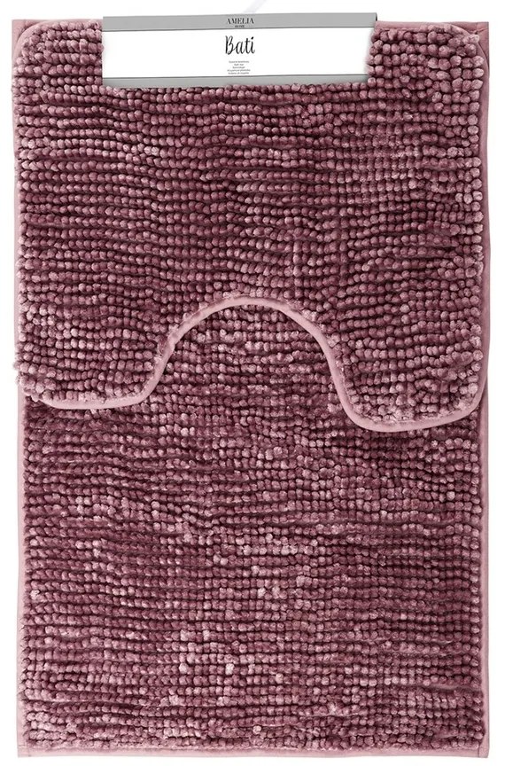 Restilo Bati fürdőszobai kilépő szett, bordó, 2 db, 50 x 80 cm, 40 x 50 cm