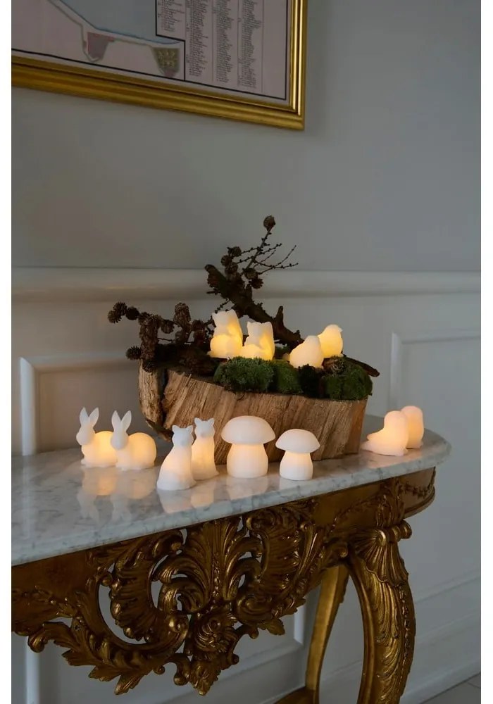 Fehér karácsonyi fénydekoráció 2 db-os ø 9 cm Elvina – Sirius