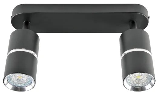 Spotlámpa BAMBOO 2xGU10/10W/230V fekete