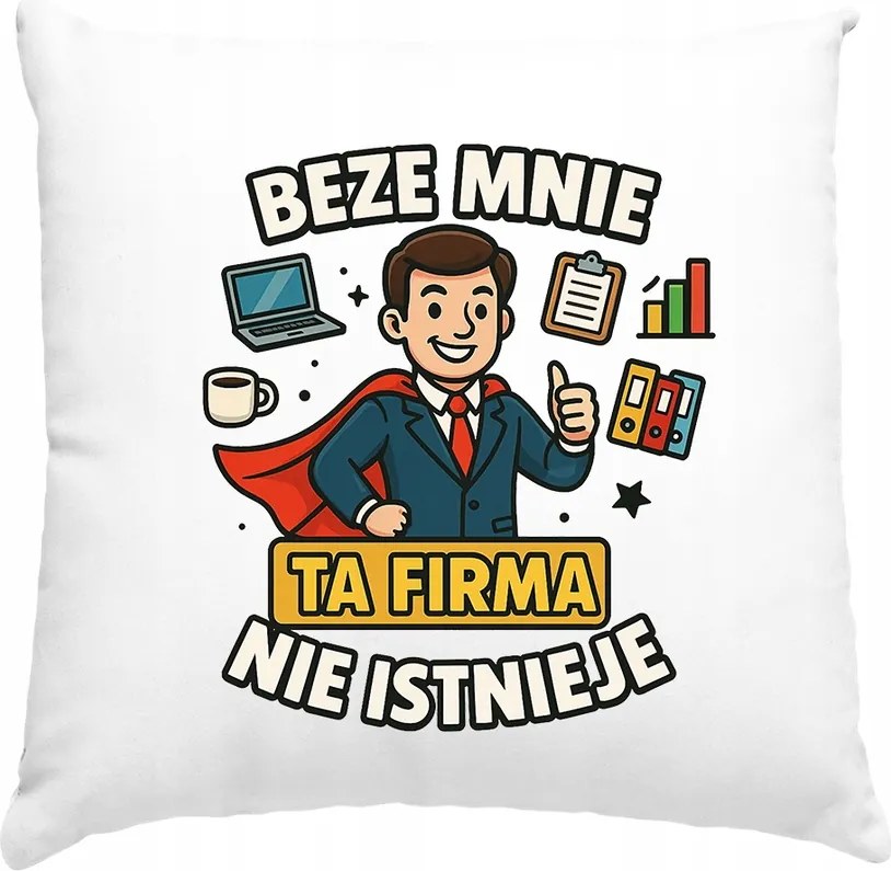 Párna Ajándék Főnöknek Nélkülem Ez A Cég Nem Létezik Fekete