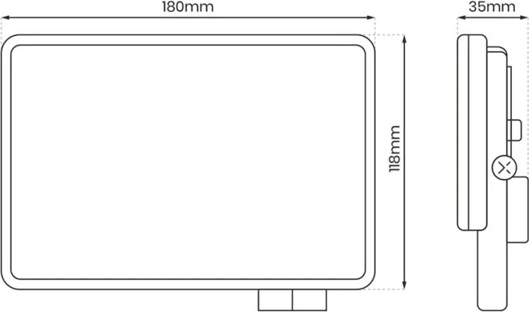 EKO LIGHT EKN9016 FLOODLIGHT Kültéri Reflektor Fekete LED IP65