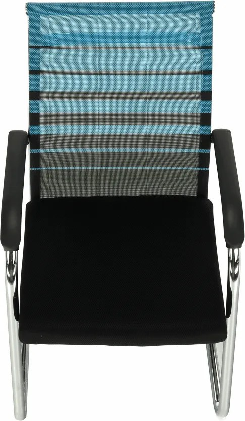 Tárgyalószék, kék/fekete, szövet, ESIN