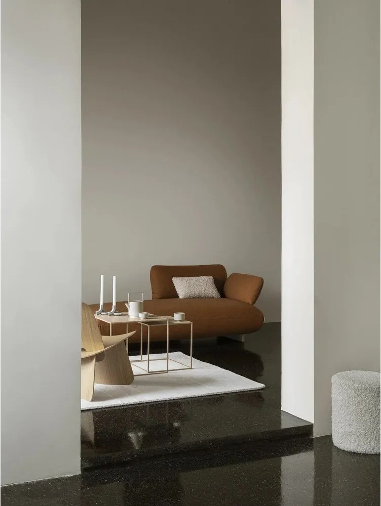 Világosbarna fém dohányzóasztal szett 2 db-os 50x60 cm Fera – Blomus