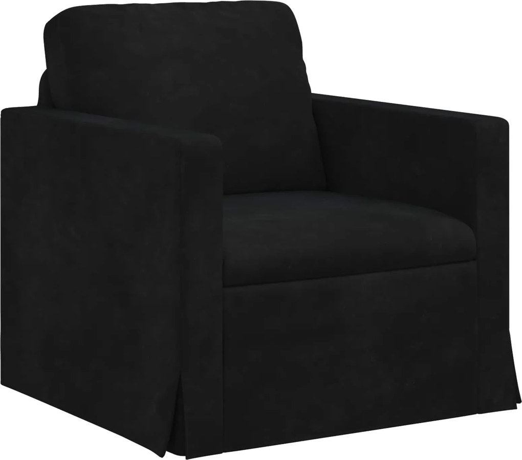 vidaXL Kanapé Fekete 78 x 78 x 80 cm Bársony