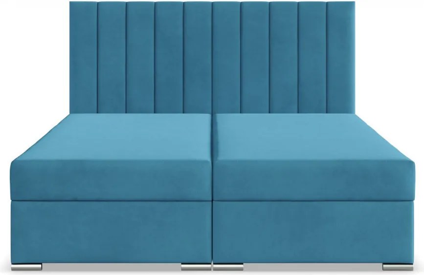 Agen ágy, bársony, 180 x 200, ágyneműtartóval, zöld