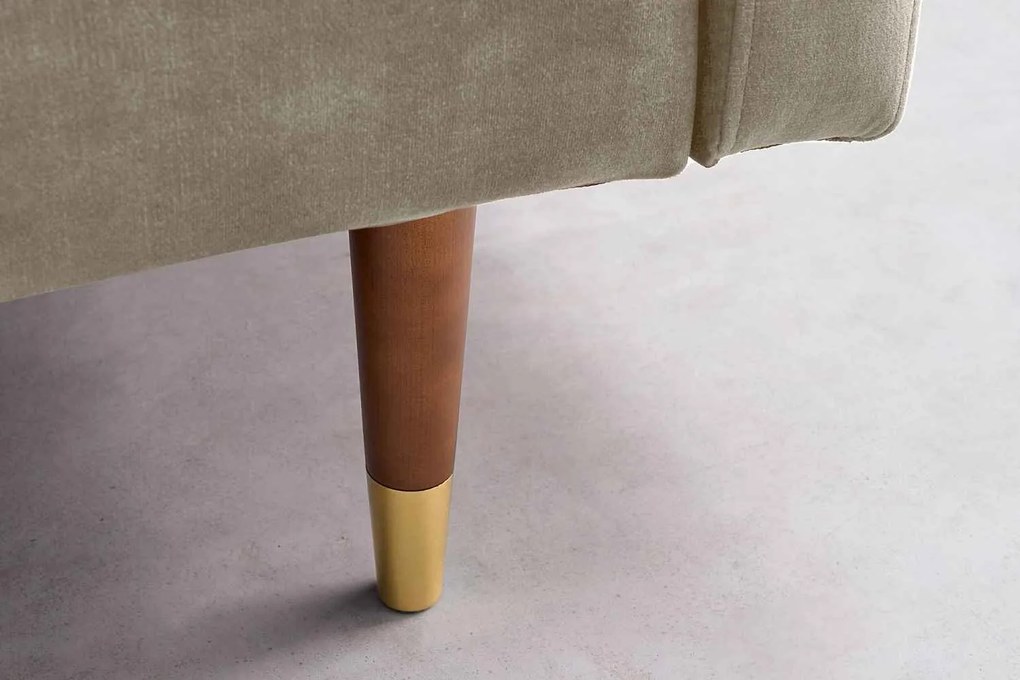 Design ágyazható kanapé Walvia 196 cm pezsgő bársony