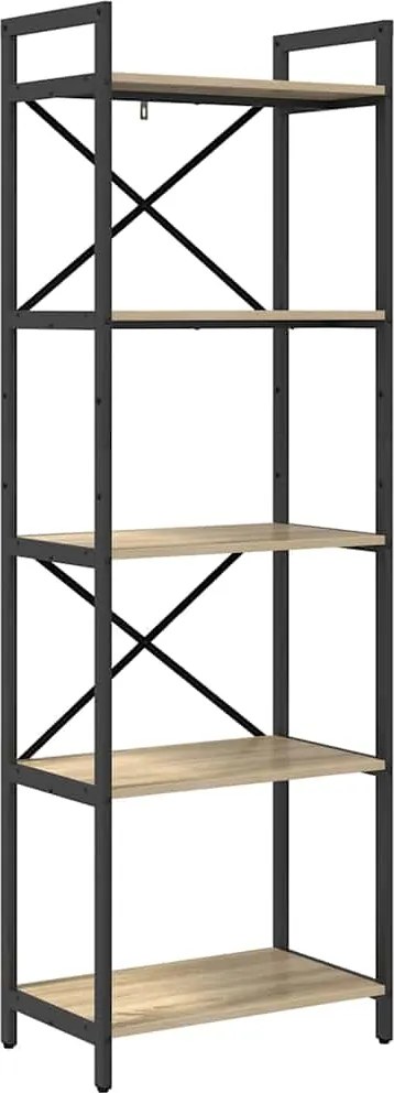 vidaXL Könyvespolc Sonoma tölgy 56 x 34 x 171 cm Faanyag
