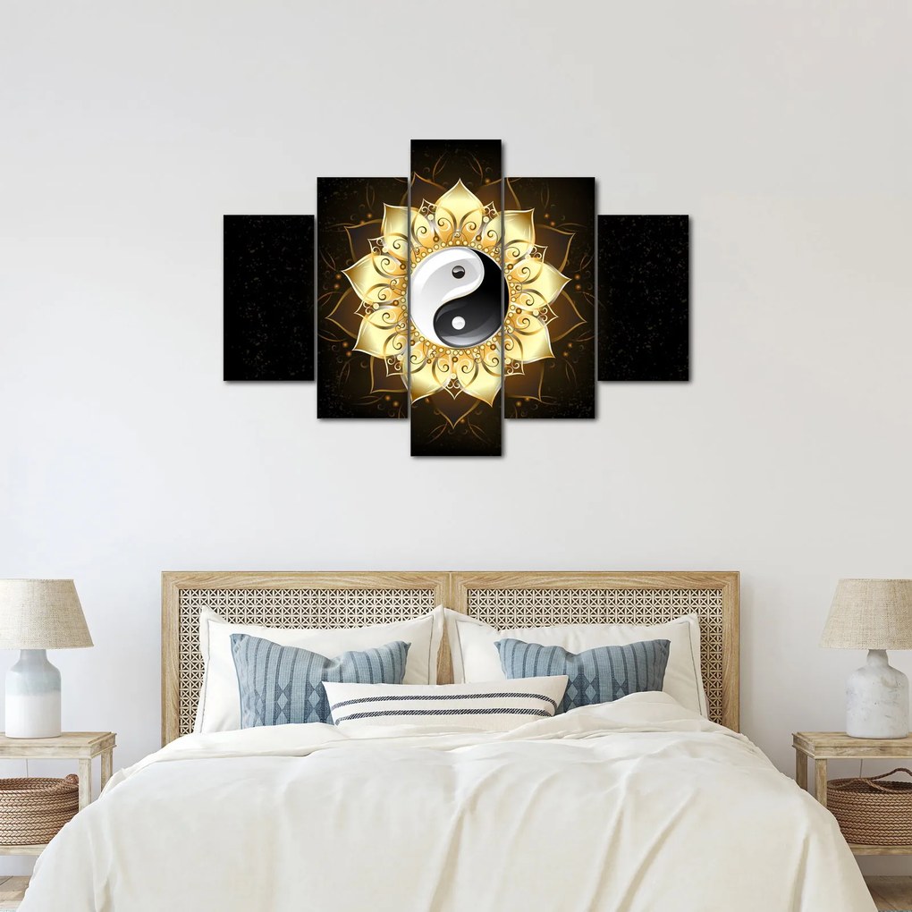 Kép - arany yin-yang (150x105 cm)