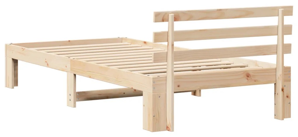 Fenyőfa Ágykeret Természetes Fa 75 x 190 cm Ágykeret