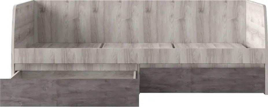 Ágy 2S, 90x200, nairobi gesztenye/onix, JESI NEW