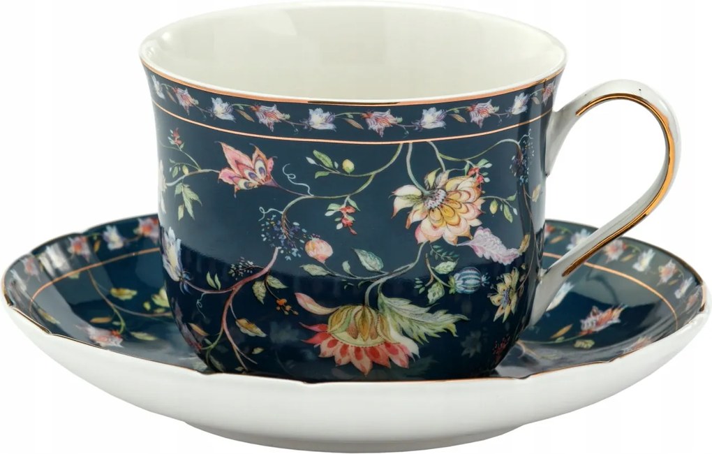 Csésze Csészealj Porcelán Virágok