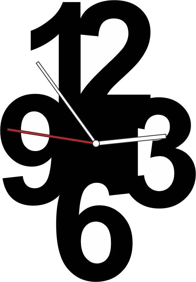 Fém Falióra 40cm Fekete Modern