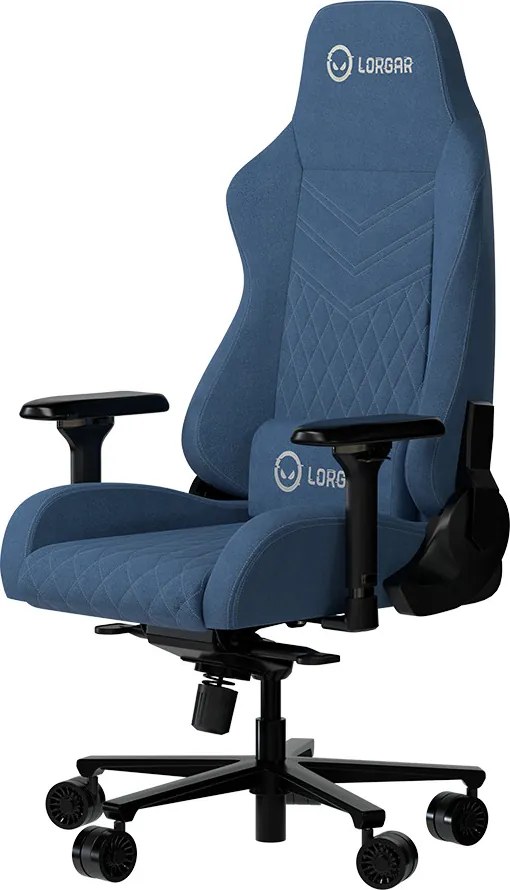 LORGAR Ace, Gamer szék, tartós szövet, multiblokk mechanizmus, 4D karfák, 5 csillagos alumínium talp, kék