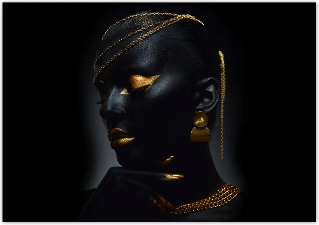 Poszterek 100x70 Aranyozott arc