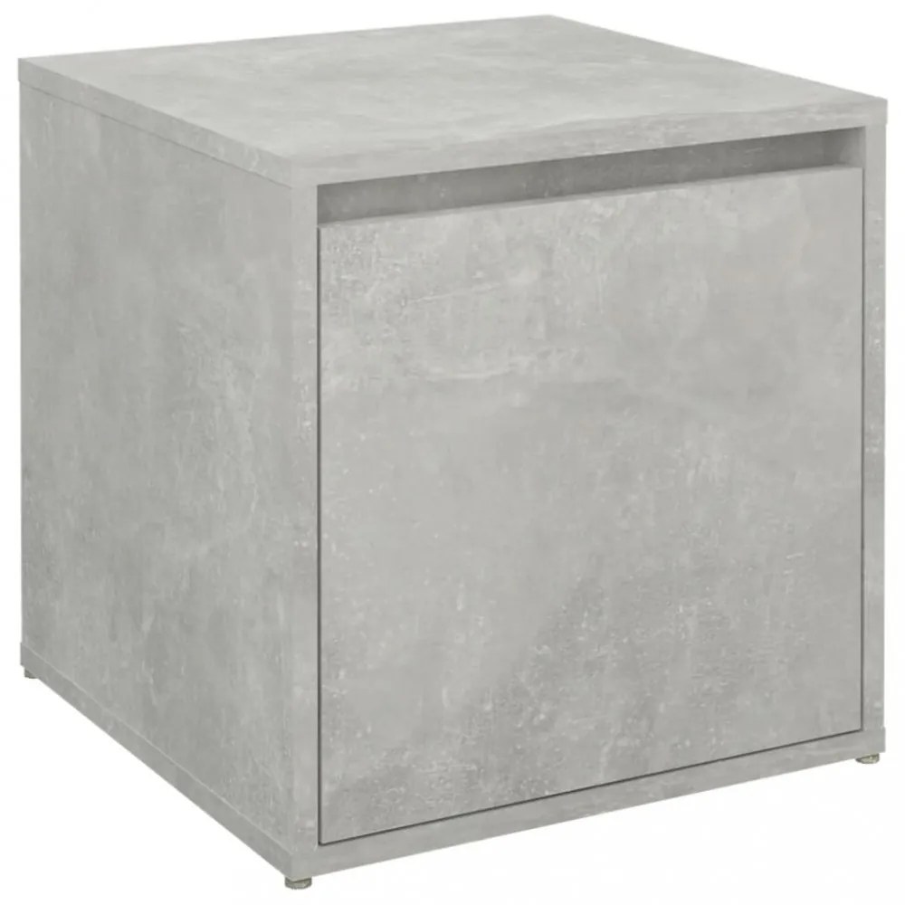 betonszürke szerelt fa tárolódoboz 40,5 x 40 x 40 cm