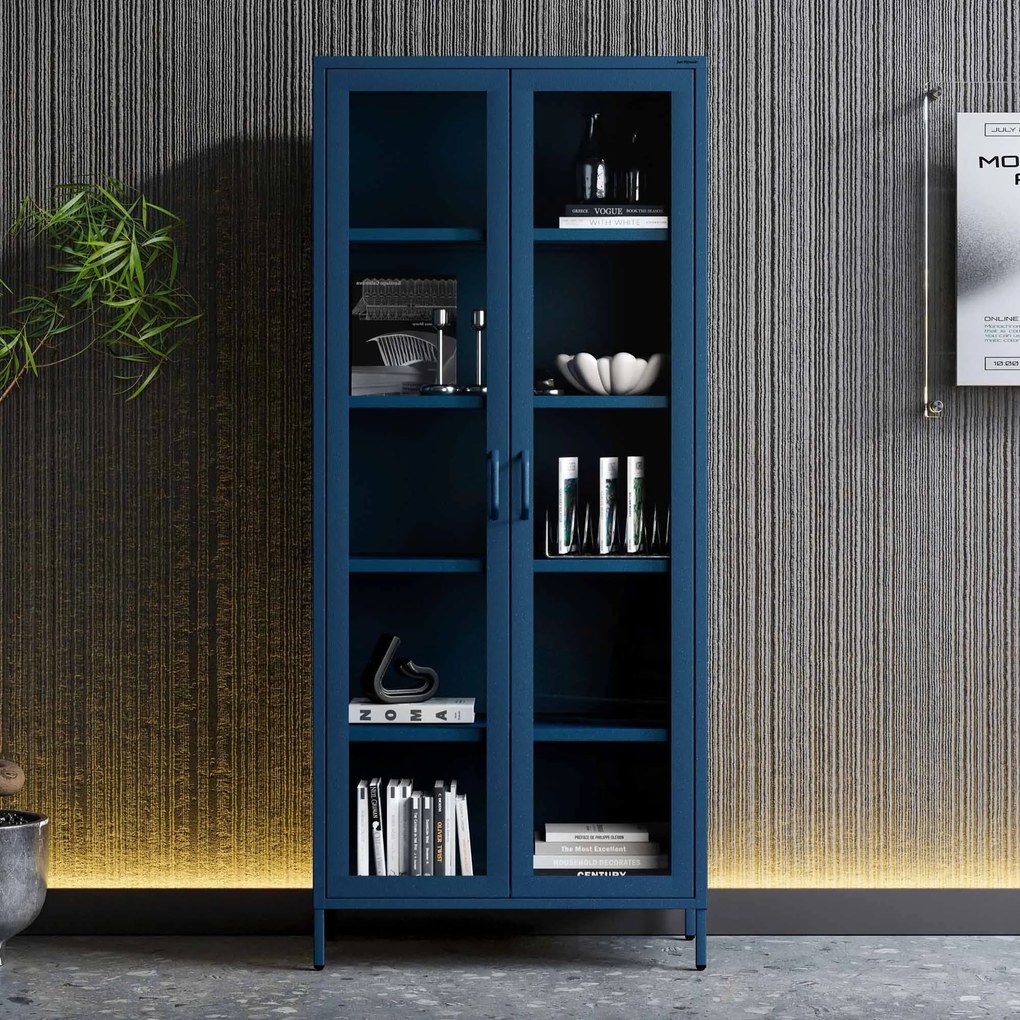 ANGELO vitrin, 800 x 1850 x 450 mm, Modern: gránátszín