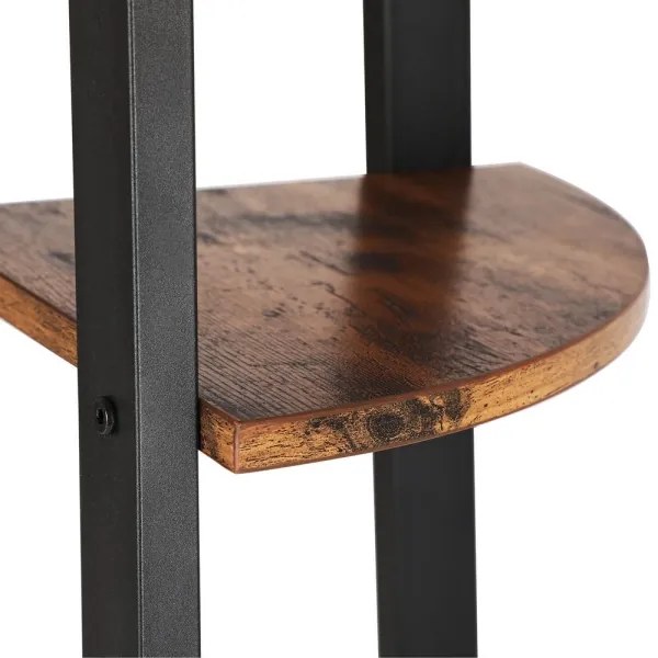 NAVARO könyvszekrény barna/fekete