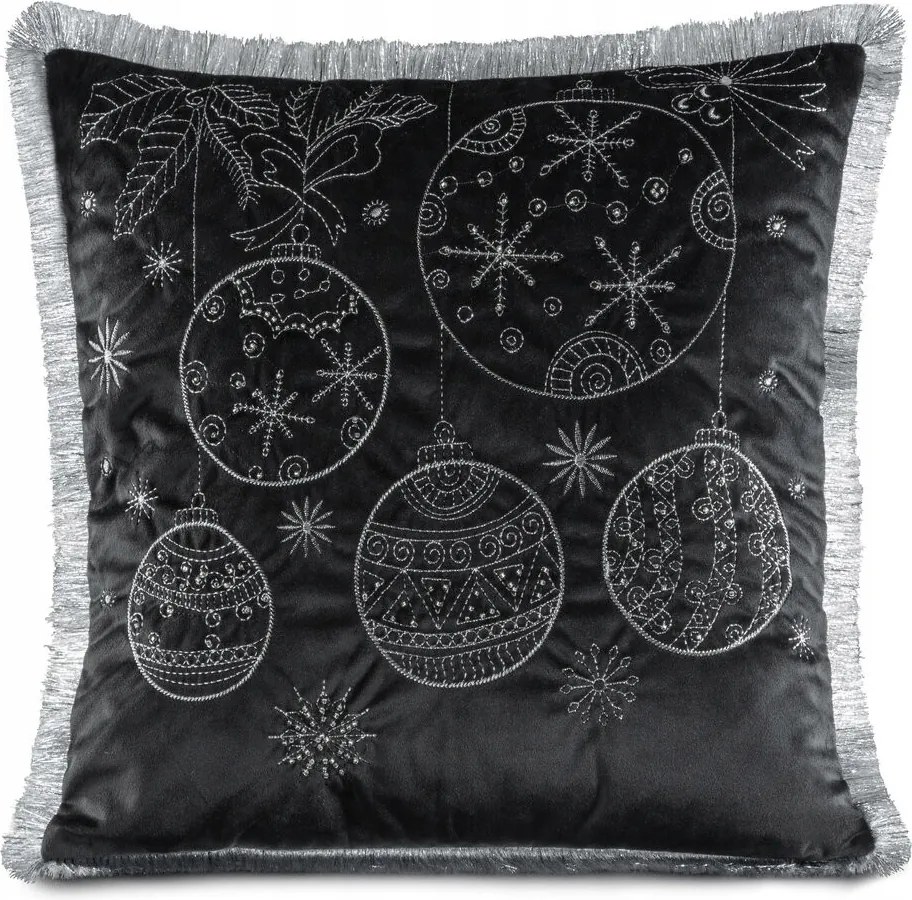 Dekoratív párnahuzat Jancsi 118A 45x45 karácsonyi rojtos Boho