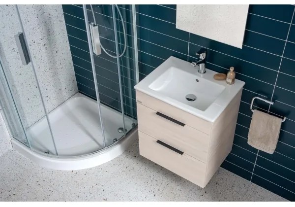 JIKA H4536021765141 - CUBE fürdőszobai szekrény mosdóval, 60,7x65 cm, kőris