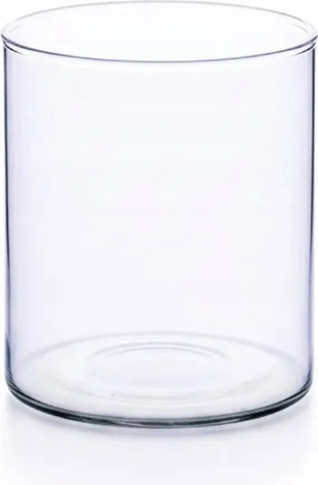 Üveghenger váza, üvegcső H-20 cm D-15 cm zat.