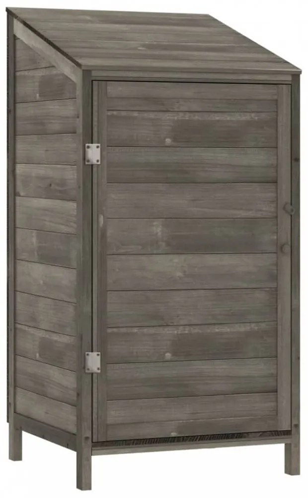 Antracitszürke tömör fenyőfa kerti fészer 55 x 52 x 112 cm