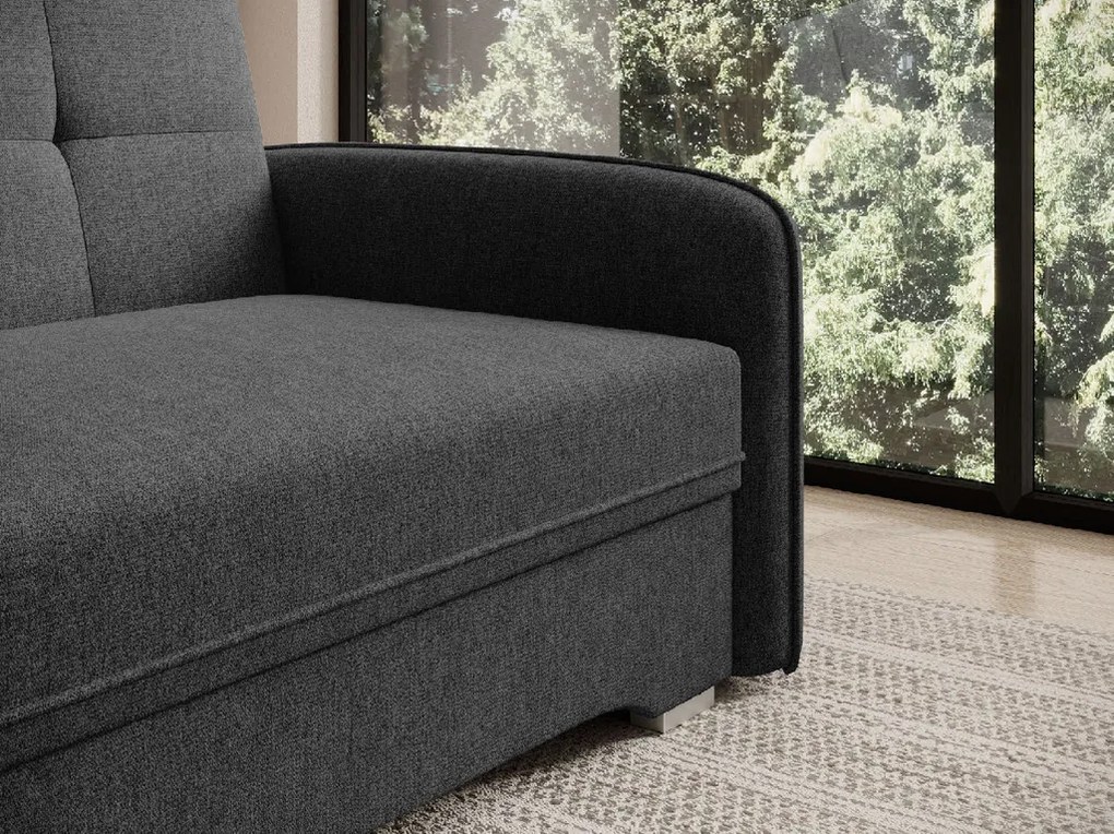 Kinyitható fotel LAINE, fekete