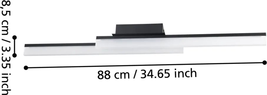 Eglo PALMITAL 900844 Süllyesztett mennyezeti lámpa 2x11W/LED 3000K 2700lm IP44